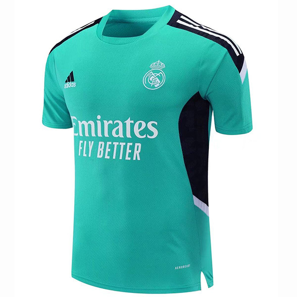 Real madrid  training soccer jersey maillot domicile match men's sportswear football cyan shirt 2022-2023